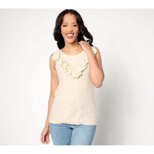 Maya J Women's Top Plus Sz Sweater 3X Denim & Co. Canyon Retreat White A643802